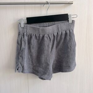 De Base terry cloth short shorts size Medium Grey. Excellent condition w/ pocket